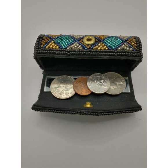 Handcrafted Beaded Lipstick Case With Lipstick Colorful Geometric Design Uniqu - Picture 7 of 7